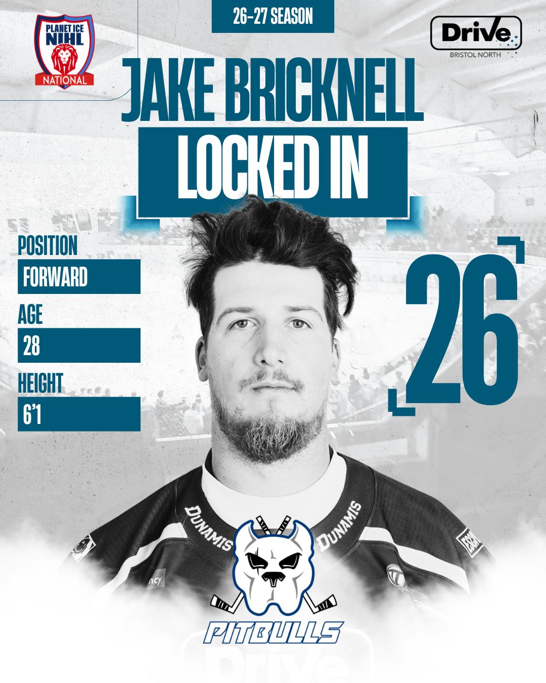 Jake Bricknell — Bristol Pitbulls #26