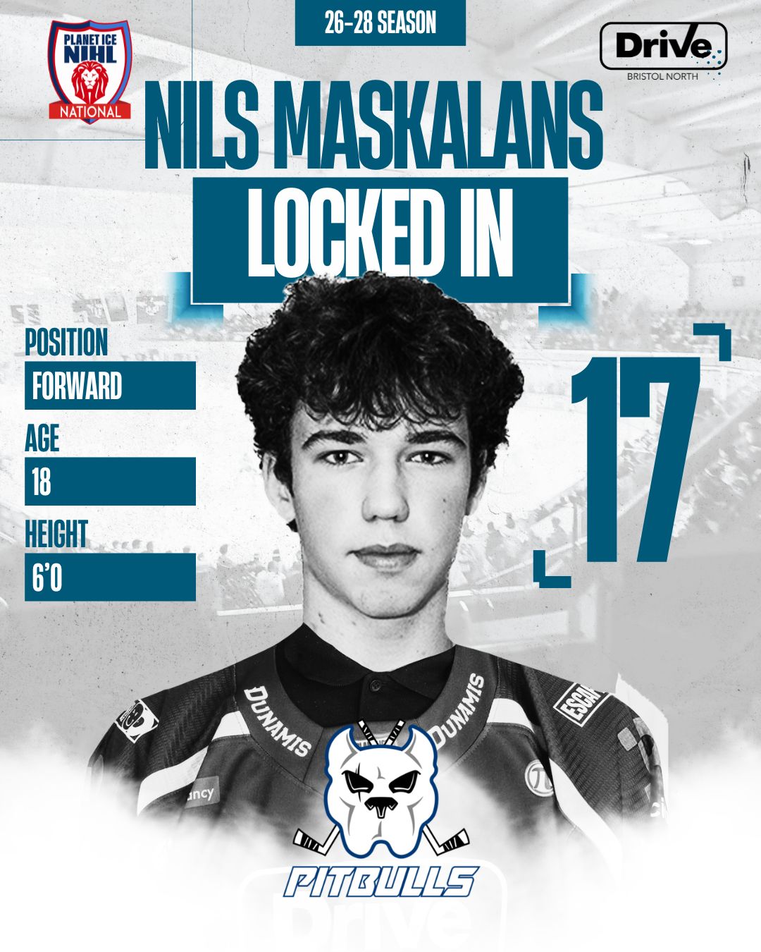 Nils Maskalans — Bristol Pitbulls #17